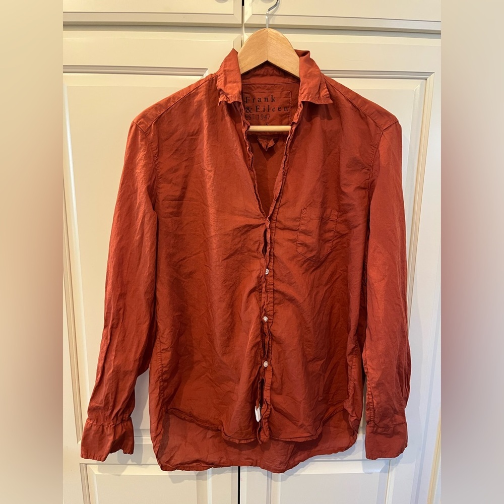 Frank & Eileen Burnt Orange Button-Down Shirt